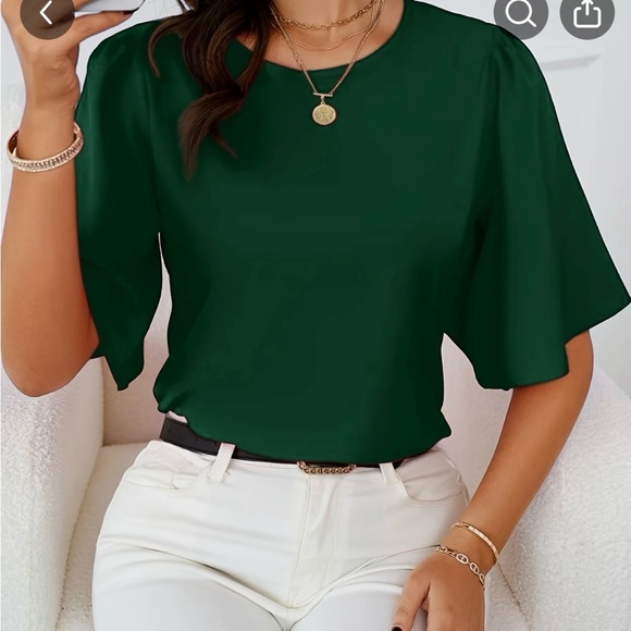 Multiple Flutter Sleeve Ruffled Blouse - Picture 11 of 13